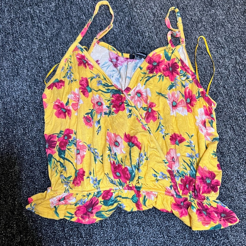 Yellow crop top